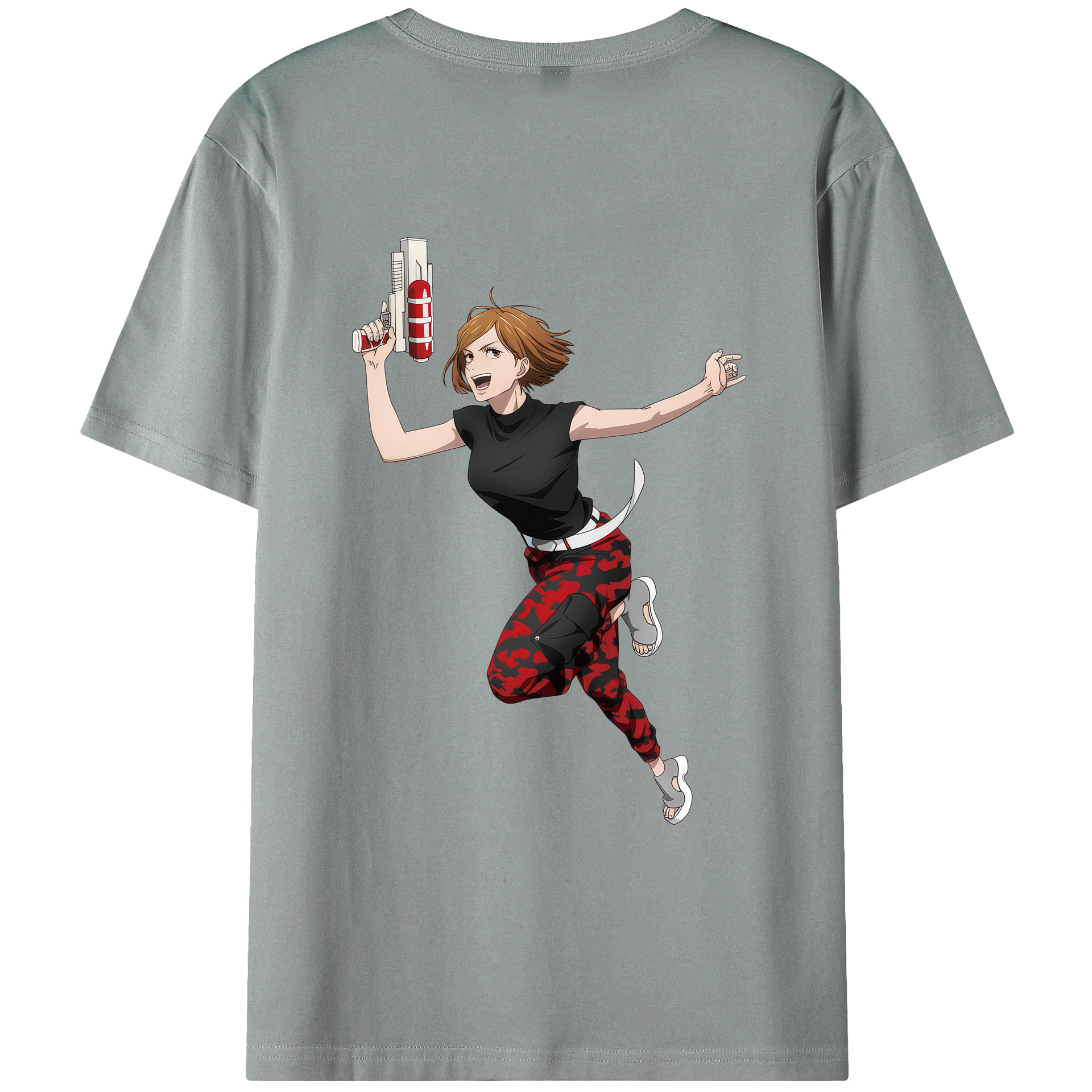 （画像用） 呪術廻戦 Jujutsu Kaisen 綿100％ メンズ半袖Tシャツ（バックプリント） 通気性